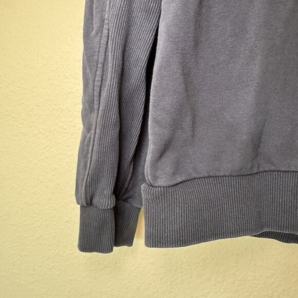 FITFLOP Made in Italy Small Navy Cotton Long Sleeves Ribbed Side Sweatshirt - Picture 3 of 7